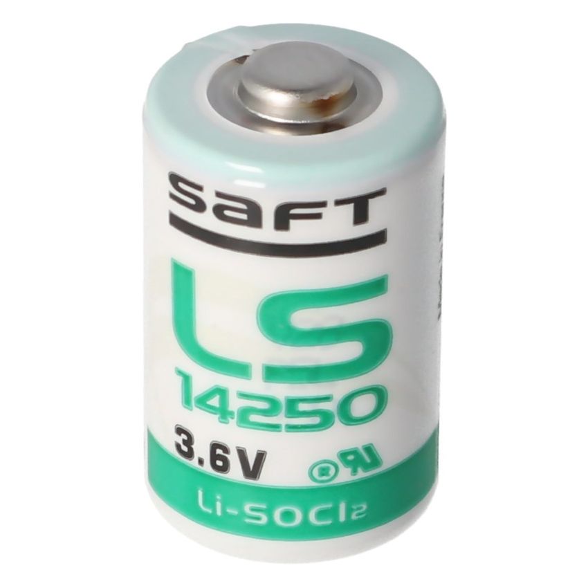 SAFT LS‑14250 3.6 V 1200 mAh Lithium Battery, 1/2AA Size, Primary Cell for Industrial Use
