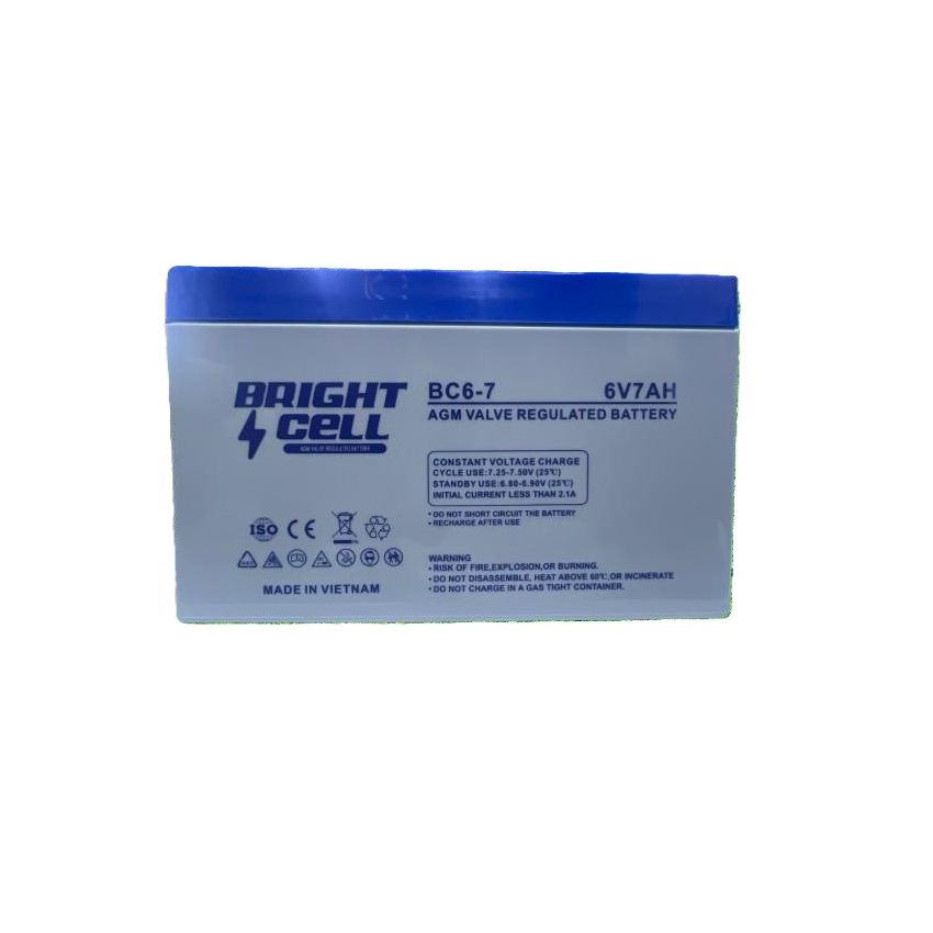Bright Cell 6V 7Ah Sealed Lead‑Acid Battery – 6 Volt 7 Amp‑Hour SLA
