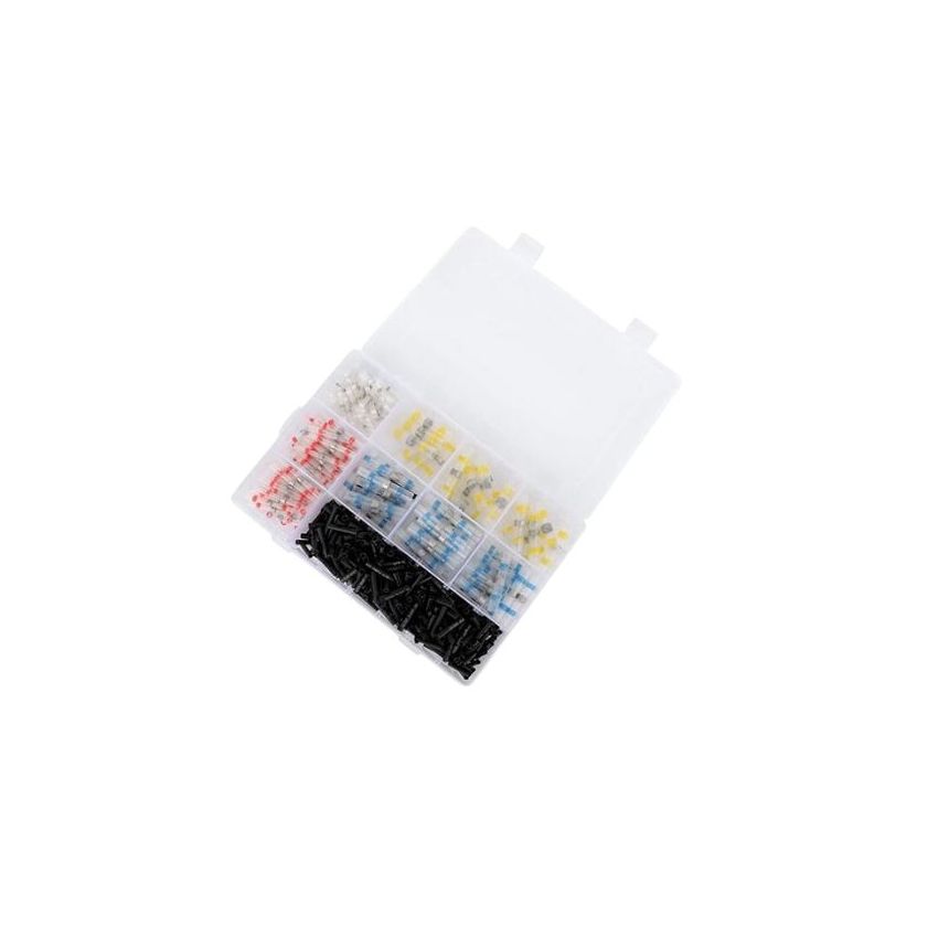 Solder Seal Wire Connectors with Case, 500 Pcs, Waterproof Heat Shrink Butt Terminals