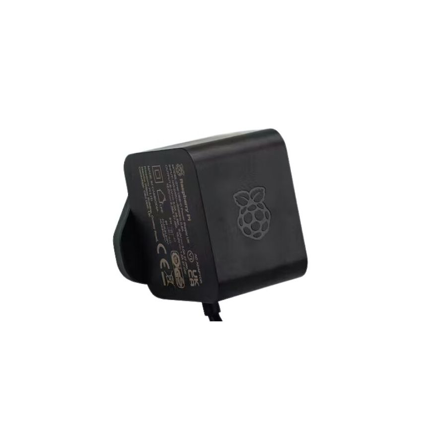 SC1158, Raspberry Pi 27W USB-C Power Supply Black, UK (Type G)