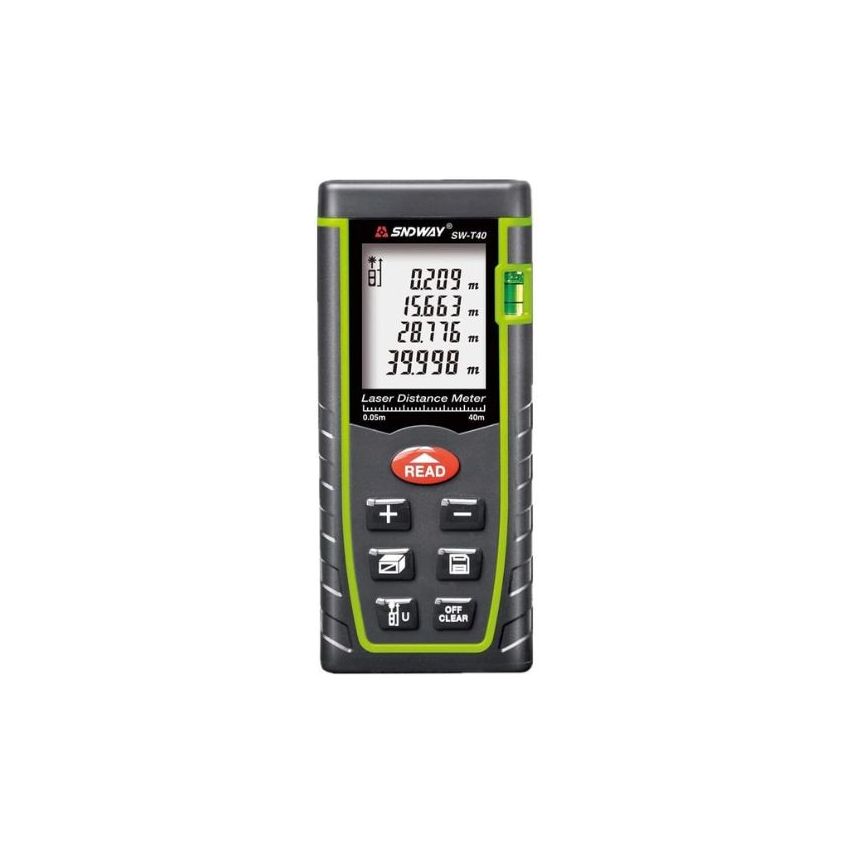 SNDWAY SW-T40 Digital Laser Rangefinder 40M Distance Meter Tape Measure Area Volume Diastimeter