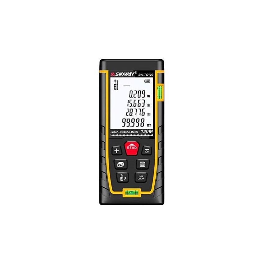 SNDWAY Digital Laser Rangefinder 120M Distance Meter Tape Measure Area Volume