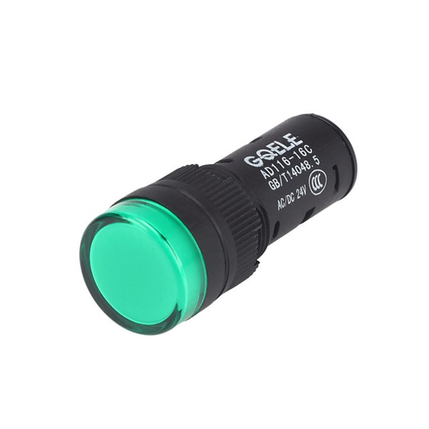 AD16-16C, Green Signal Lamp, 16mm LED Indicator - 24V DC