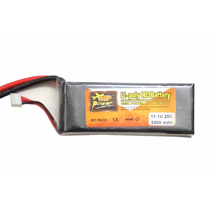 Zop Power 11.1V, 3.3Ah, 25C, T-Plug Terminal Li-Po Battery