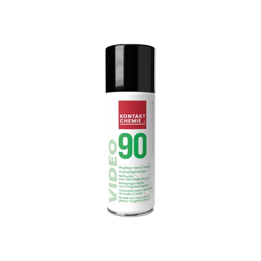 VIDEO 90 Magnetic Head Cleaner – 200 ML Aerosol, Quick-Drying, No-Residue, Gentle on Sensitive Components