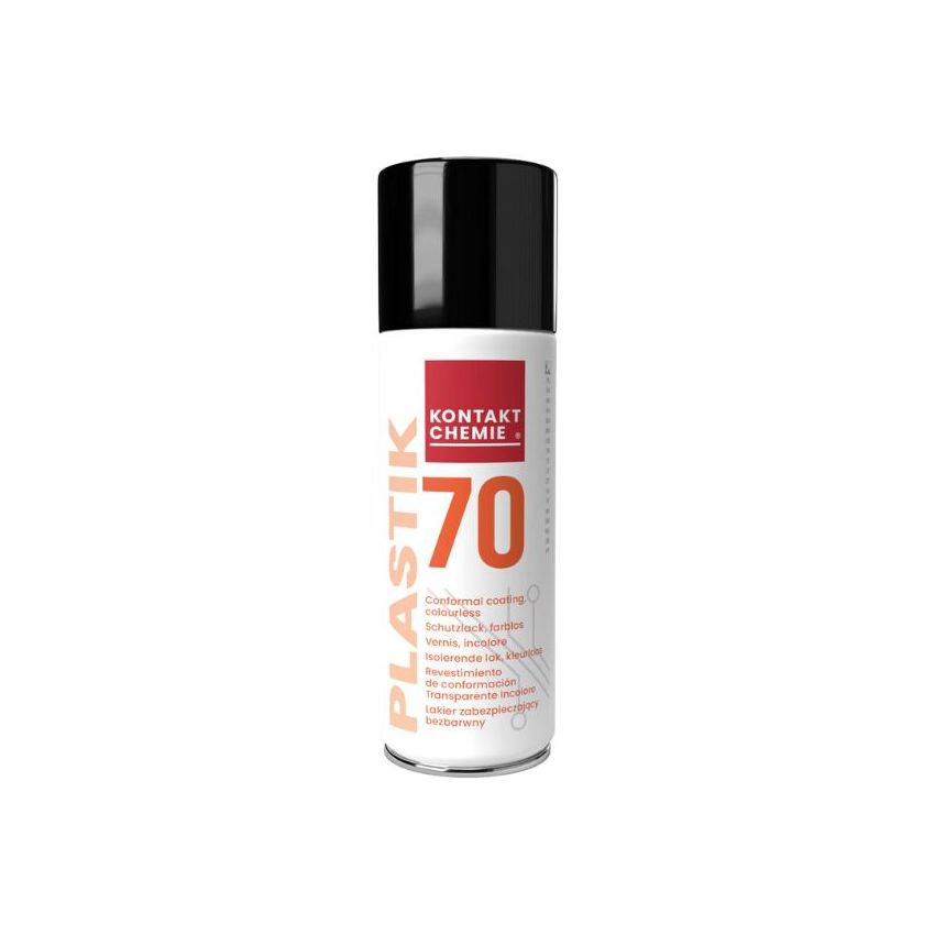 PLASTIK 70 Conformal Coating by KONTAKT CHEMIE – 200 ML Canister, Acrylic-Based, Quick-Dry, Insulating Protection for Circuit Boards