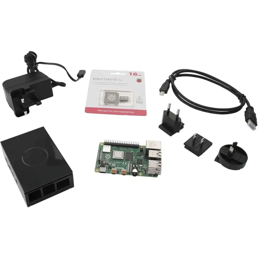 Multicomp Starter Kit 4GB Black For Raspberry Pi 4