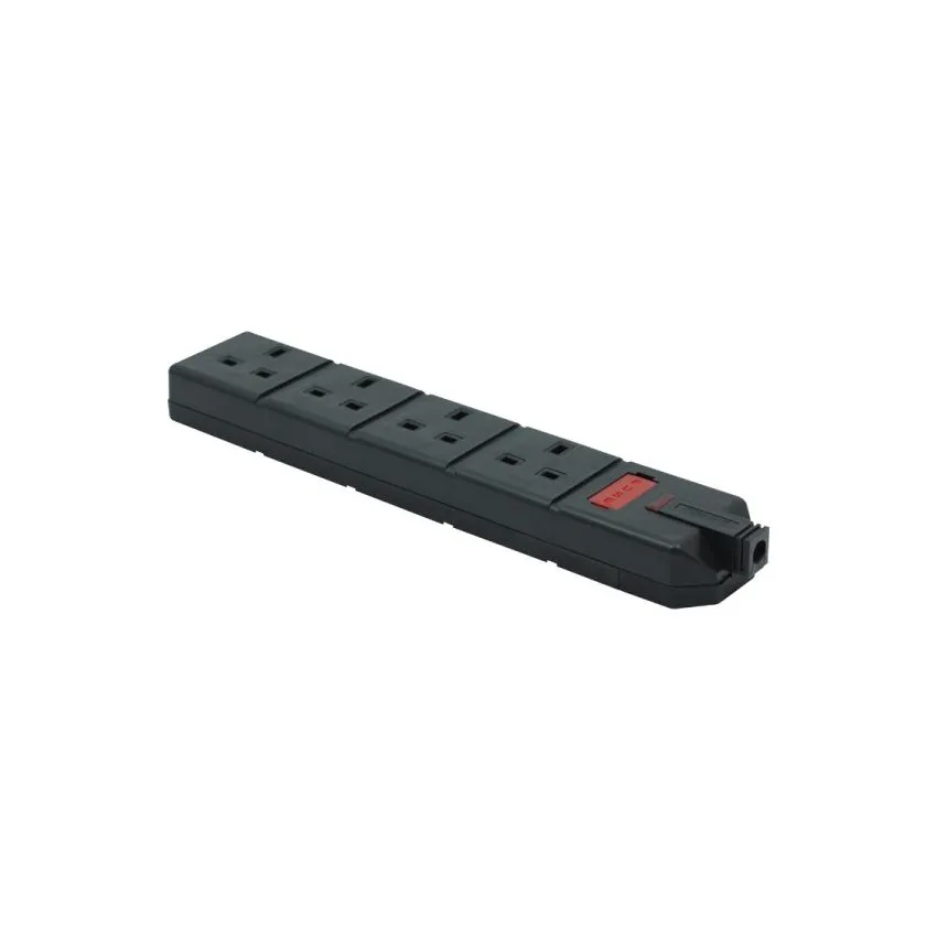 Masterplug ELS134B 4 gang 13A heavy duty trailing socket black.