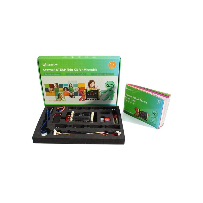 Crowtail STEAM Edu Kit for Micro:bit – 12 Modules, 17 Tutorials, Plug-and-Play STEM Learning Kit