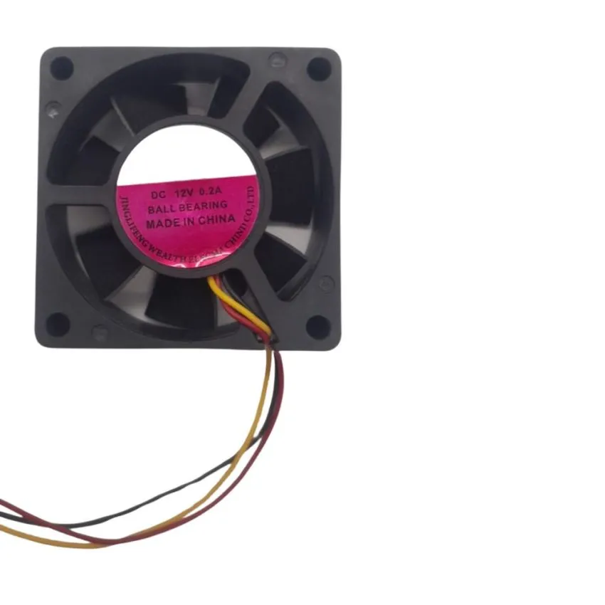 DC 12V 0.2A Ball Bearing Cooling Fan - 60mm x 60mm x 25mm