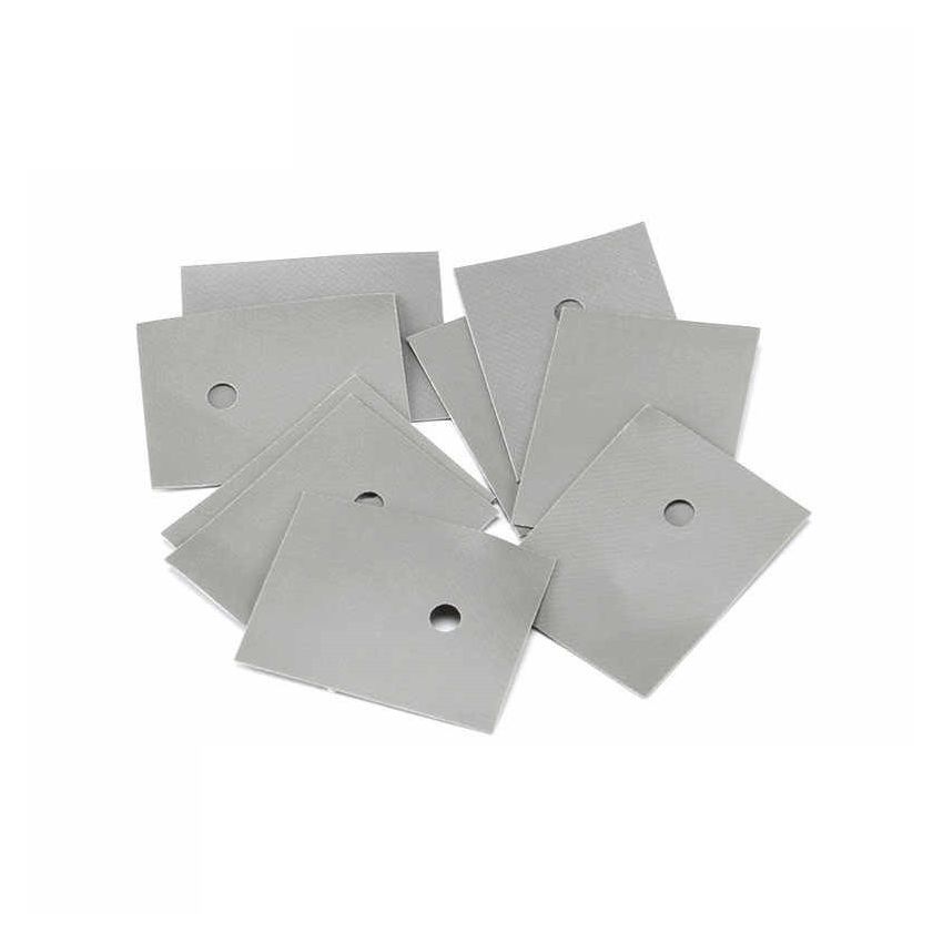 Mica Insulator Pad TO220 13x18mm Silicone Rubber Coated High Voltage Isolation