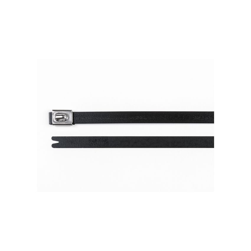 11191000 HellermannTyton Cable Tie Roller Ball 362mm Length 7.9mm Width Black Polyester Coated Stainless Steel