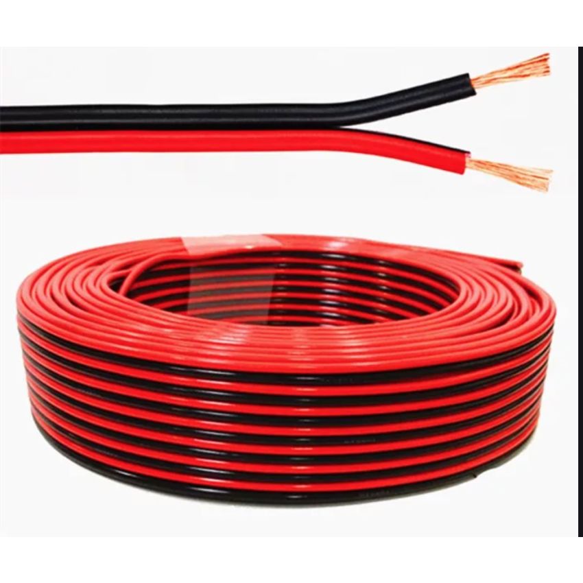 Red Black Cable, 1 Meter Length, 2 Core Flexible Wire