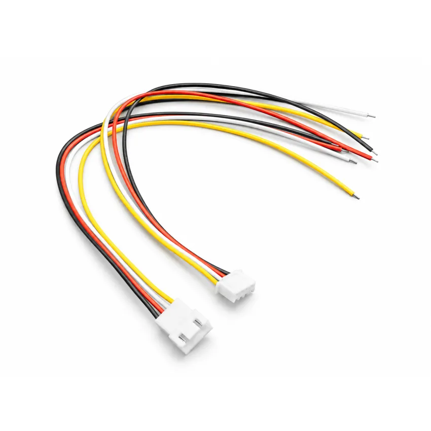JST 2.0mm 4 Pin Male and Female Wire Connector Pair with Pre-Attached Cables