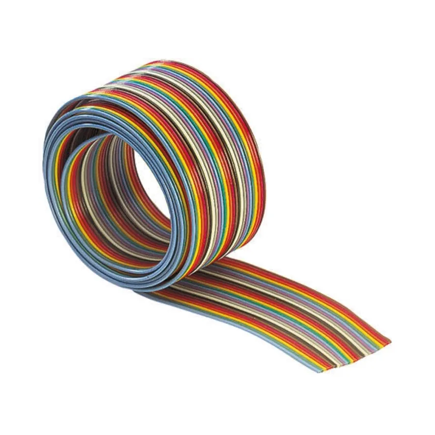Ribbon Cable 60 Pin Multicolor Flat Wire 1.27mm Pitch PVC Insulated