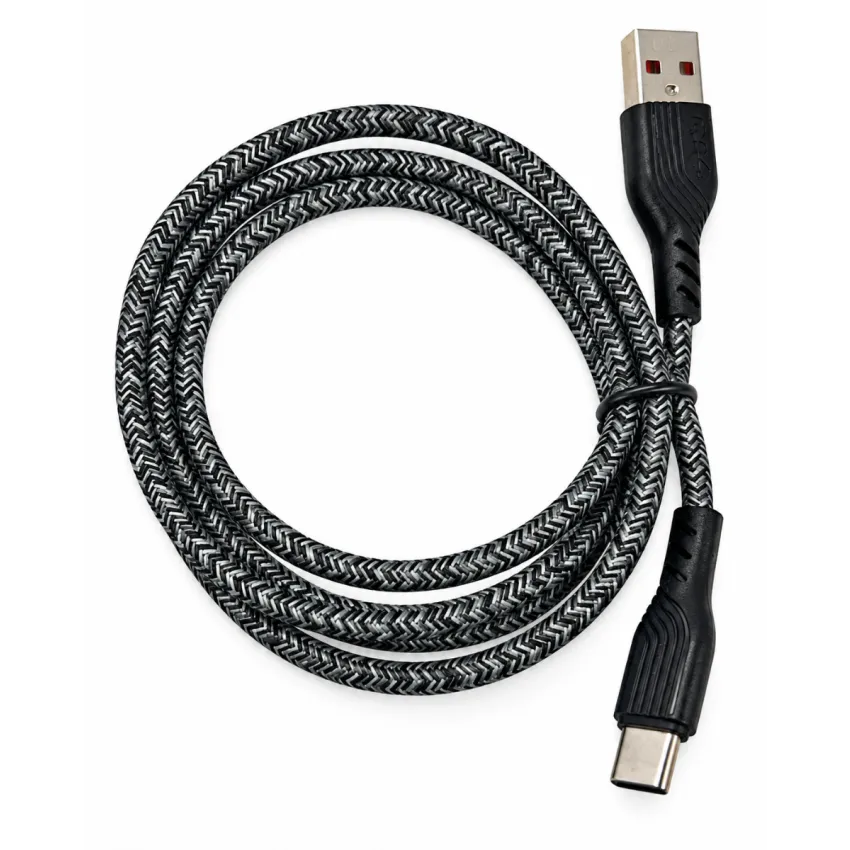 USB-A to USB-C Braided Cable – Durable USB Charging & Data Transfer Cable