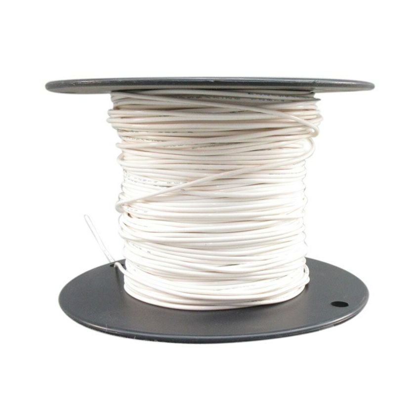 M22759/16-16-9 Hook Up Wire PTFE Insulated 16AWG White High Temp 600V, 1 meter