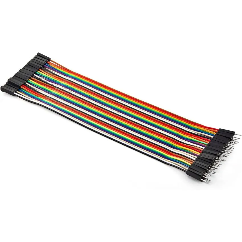 Female to Female Jumper Wires 20cm, Set of 40- Colorful and Durable for Electronics Projects