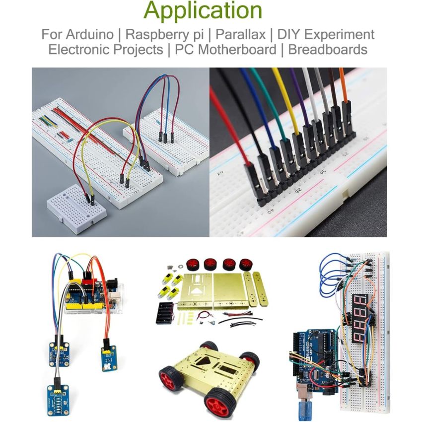 Male to Male Jumper Wire – 10cm Length, 40-Pin Rainbow Ribbon Cable – Solderless Breadboard Prototyping Cable