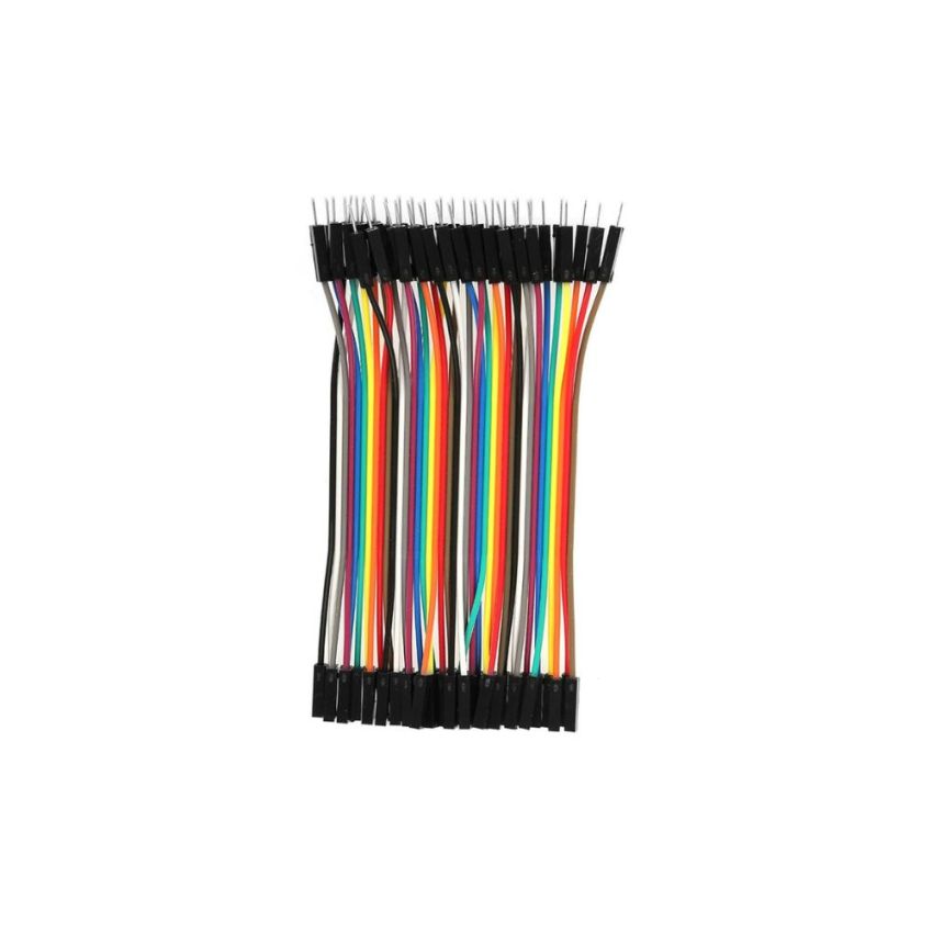 Male to Female Jumper Wire 10cm, Set of 40 - Ideal for Prototyping and Breadboard Projects