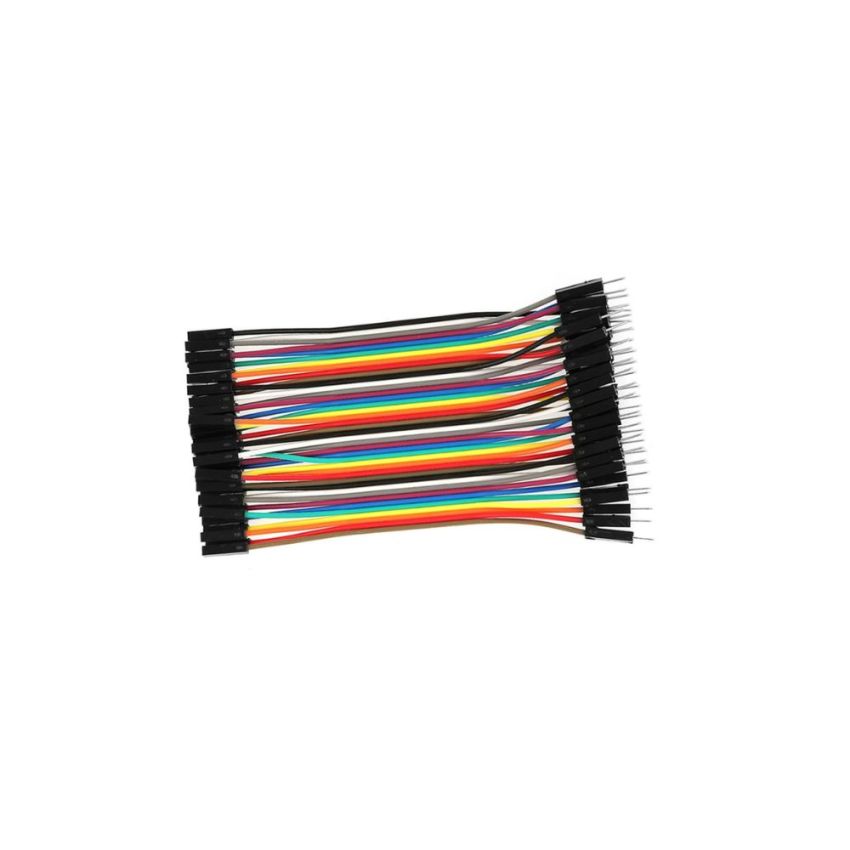 Male to Female Jumper Wire 10cm, Set of 40 - Ideal for Prototyping and Breadboard Projects