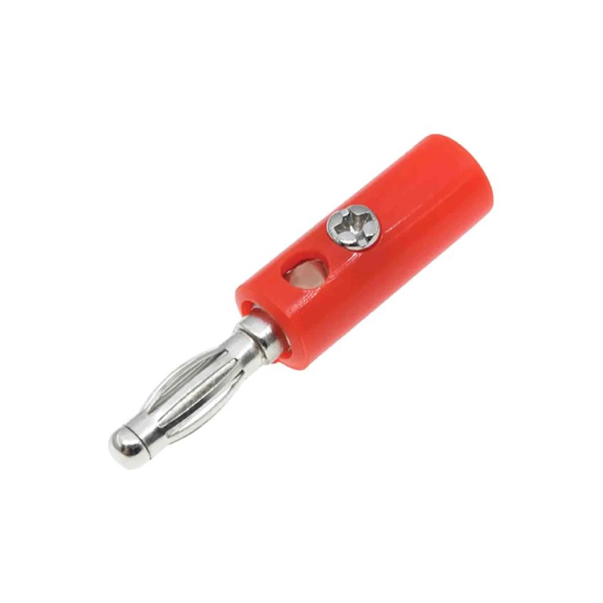 Banana Plug Red 4mm Connector Screw Type Insulated