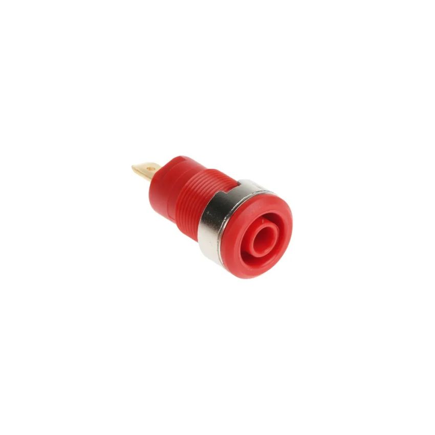 Banana Socket Red Female Panel Mount 4mm Connector 30V 15A
