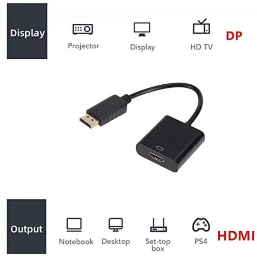 Display Port to HDMI Adapter,Black