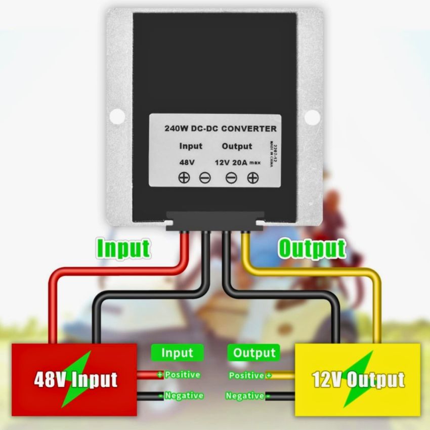 High Efficiency DC Voltage Reducer Step Down Converter,48-12V,20A,240W