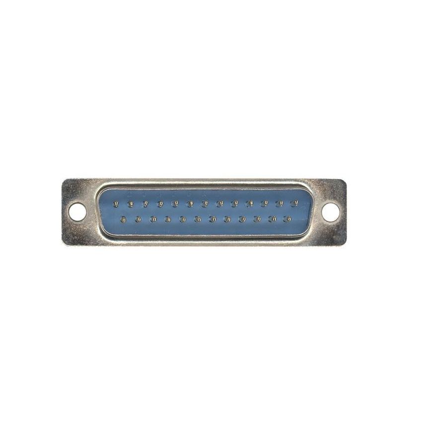 DB25,Male Connector Solder Type D-Sub Connector with Strain Relief,Blue, 25-Pin
