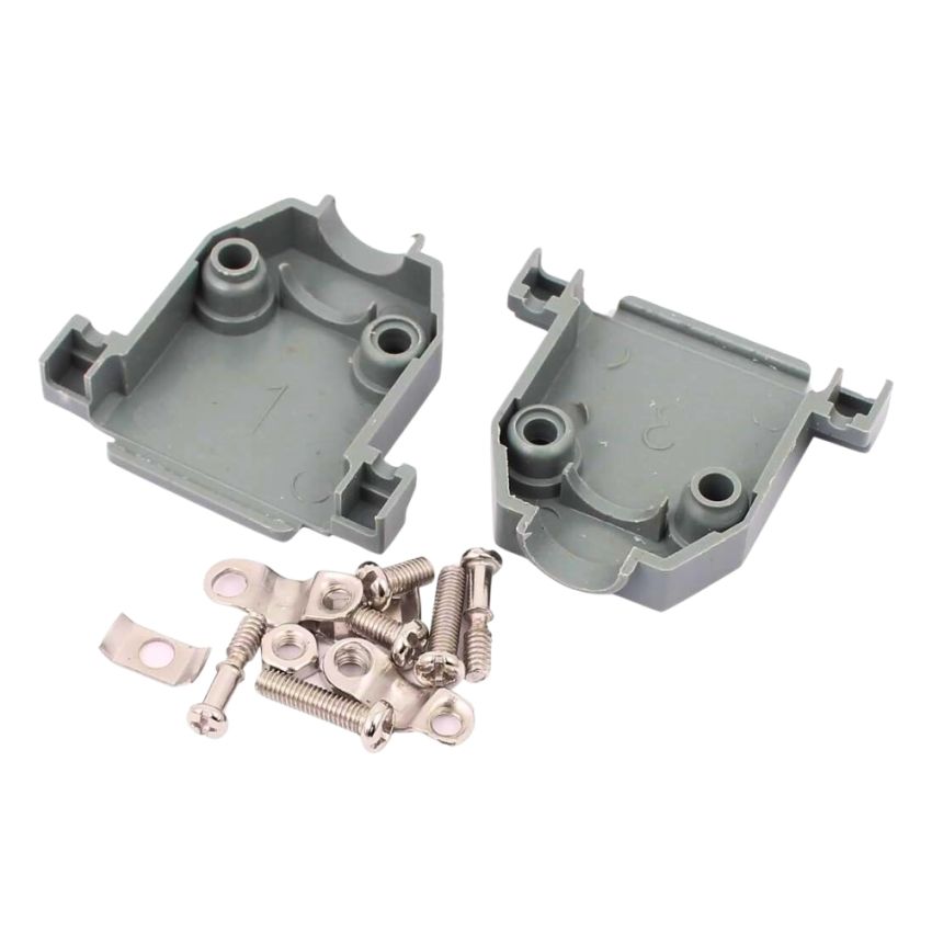 DB15,Connector Housing, Plastic Shell with Screws, Grey
