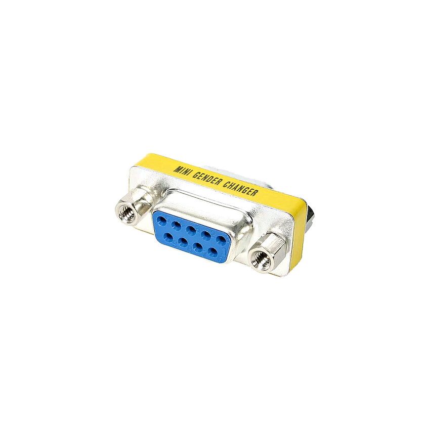 DB9 Mini Gender Changer Female to Female Adapter D-Sub Connector