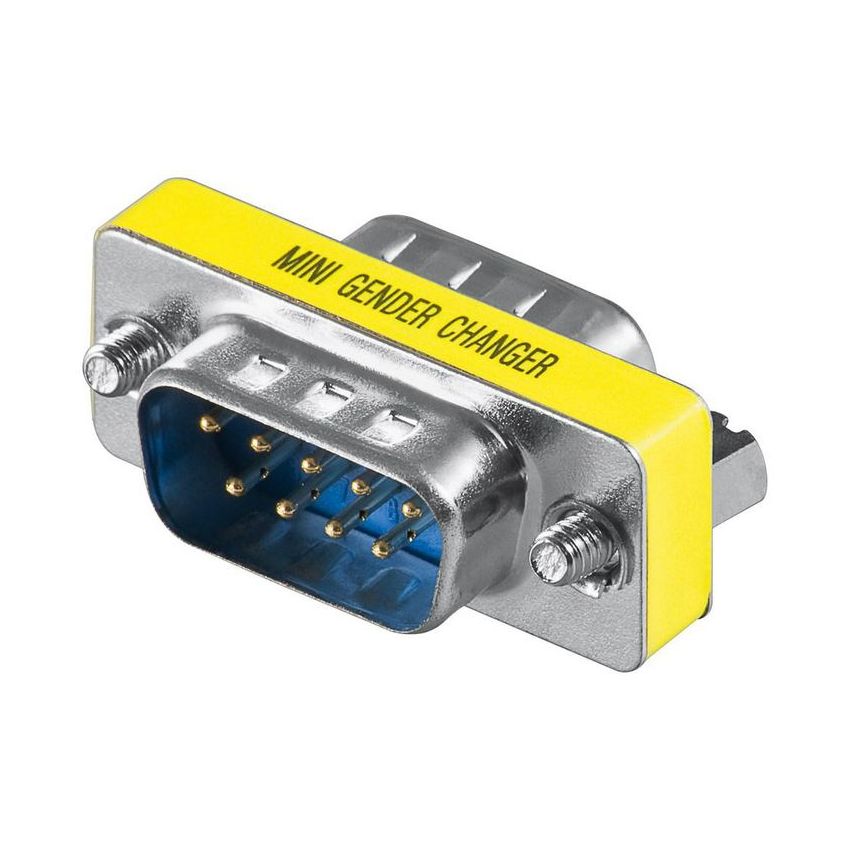 DB9 Mini Gender Changer Male to Male Adapter D-Sub Connector