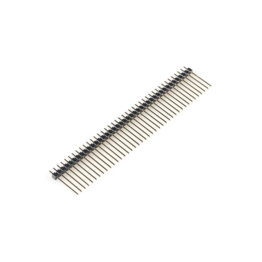 Male Header 1x40 Straight 2.54mm Pitch 19mm Long Pin Single Row Connector