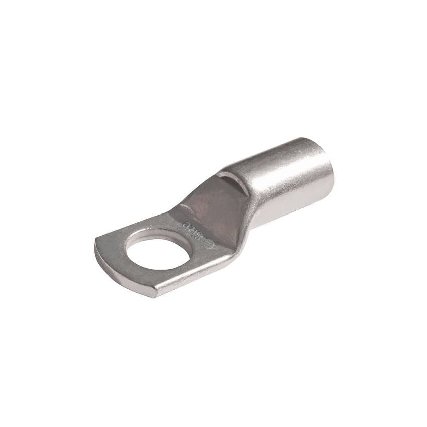 Heavy-Duty Tinned Copper Cable Lug Terminal, Crimp Type, Ring Eyelet, High Conductivity