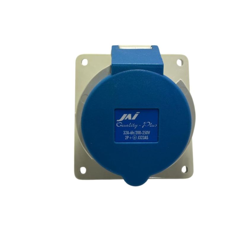 J323AS ,Industrial 3-Pin Socket - 32A, 200-250V, Heavy Duty Engineering Plastic