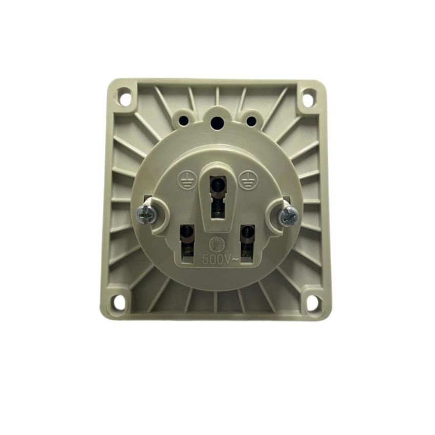 J323AS ,Industrial 3-Pin Socket - 32A, 200-250V, Heavy Duty Engineering Plastic