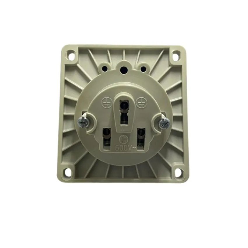 J323AS ,Industrial 3-Pin Socket - 32A, 200-250V, Heavy Duty Engineering Plastic