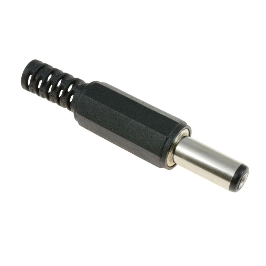 DC Power Plug Male Connector 2.1mm x 5.5mm Cable Mount Barrel Type