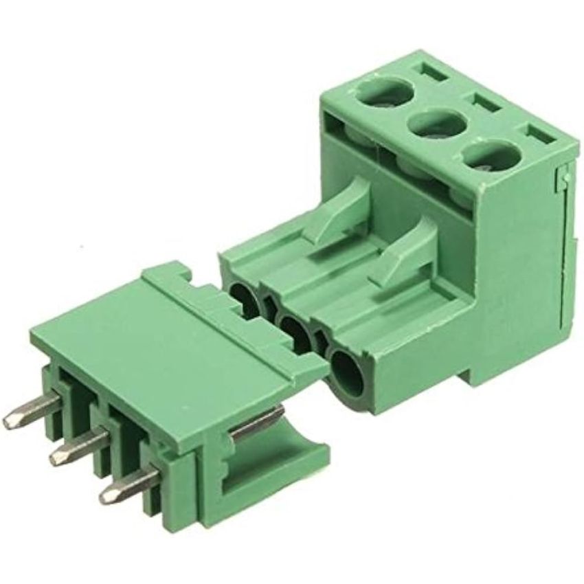 2EDG 5.08mm Terminal Block Connector Male Female, 3 Pin, Right Angle Pluggable Type