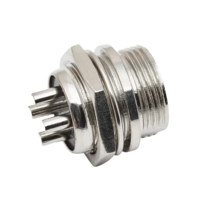 Circular Aviation Connector,M,Panel Mount,Metal,4-Pin