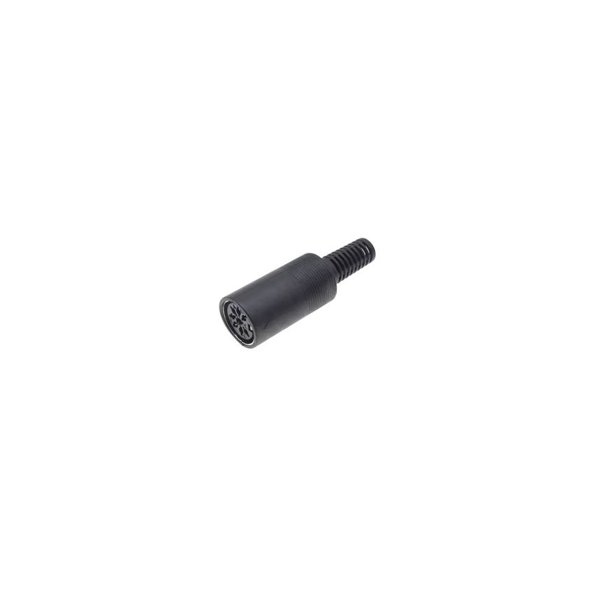 XLR Female Connector 8 Pins Durable Metal and Plastic Body Cable Mount