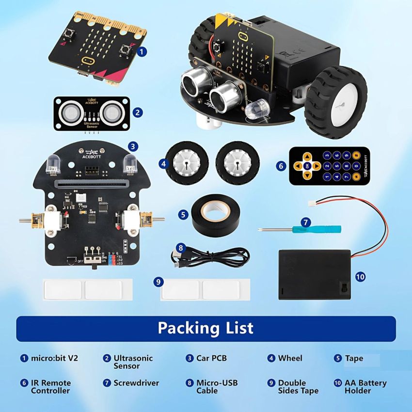 QD024 TinkerBott Micro:bit Robot Car Kit