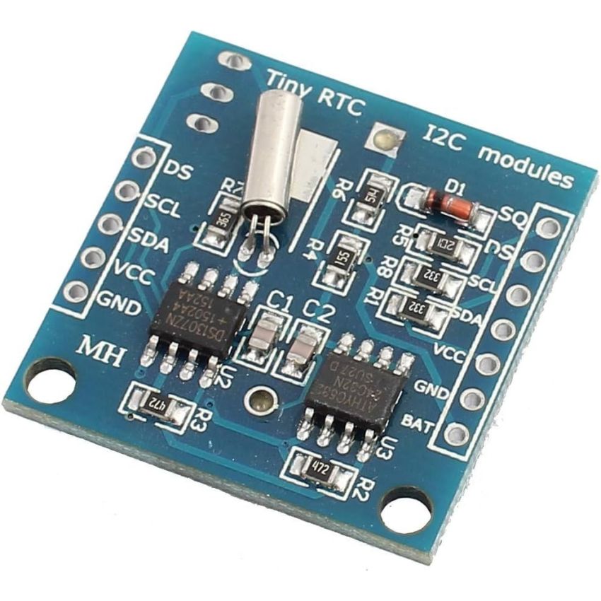  Tiny RTC I2C Module with Battery - Compact Real Time Clock (RTC) Module for Accurate Timekeeping