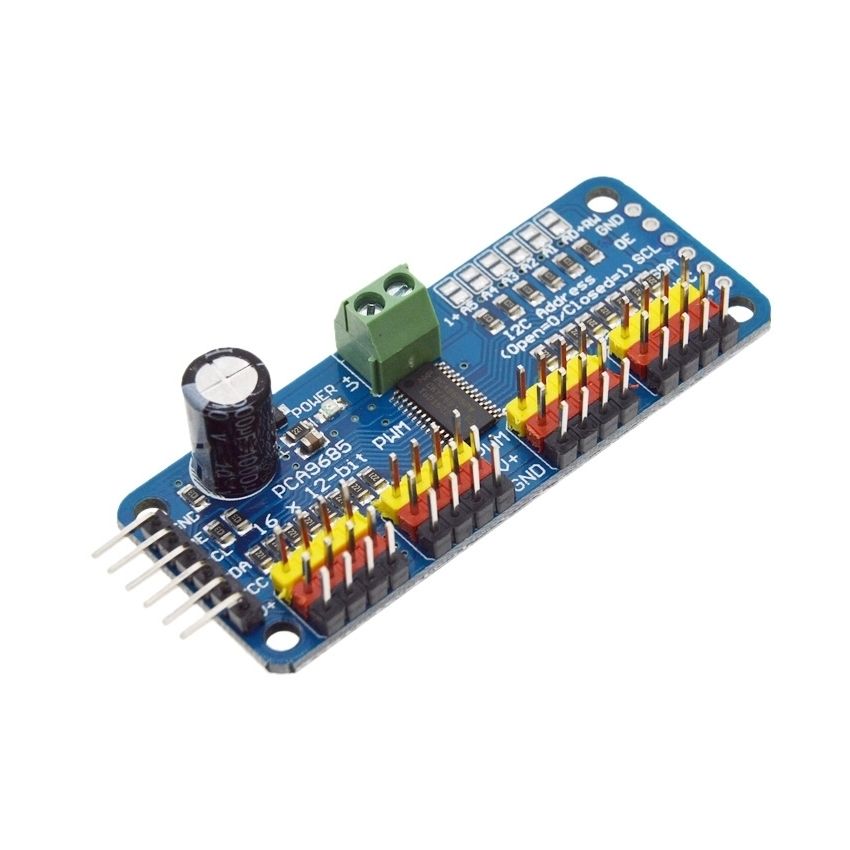 PCA9685, 16-Channel 12-bit PWM Servo Motor Driver, I2C Interface