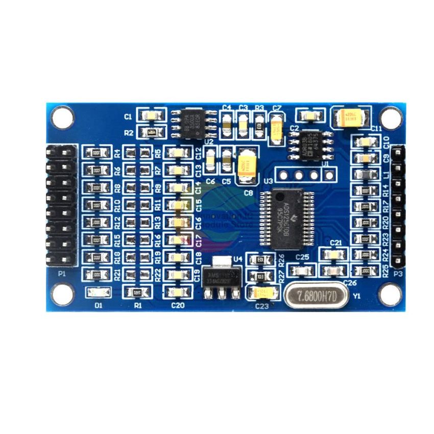 ADS1256, 24-bit 8-Channel ADC AD Module, High Precision Data Acquisition Card