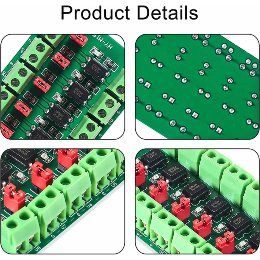 PC817,Relay Module Board with Optocoupler Isolation,5V,8-Channel
