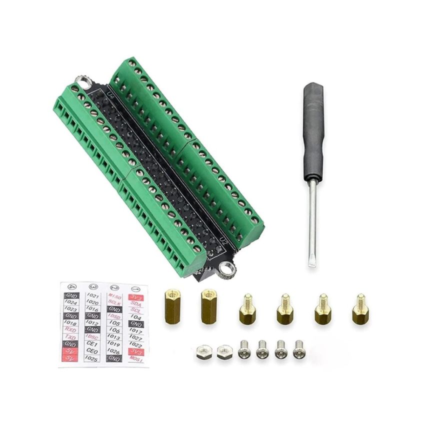GPIO Solderless Terminal Block Breakout Board, Expansion Board for Raspberry Pi