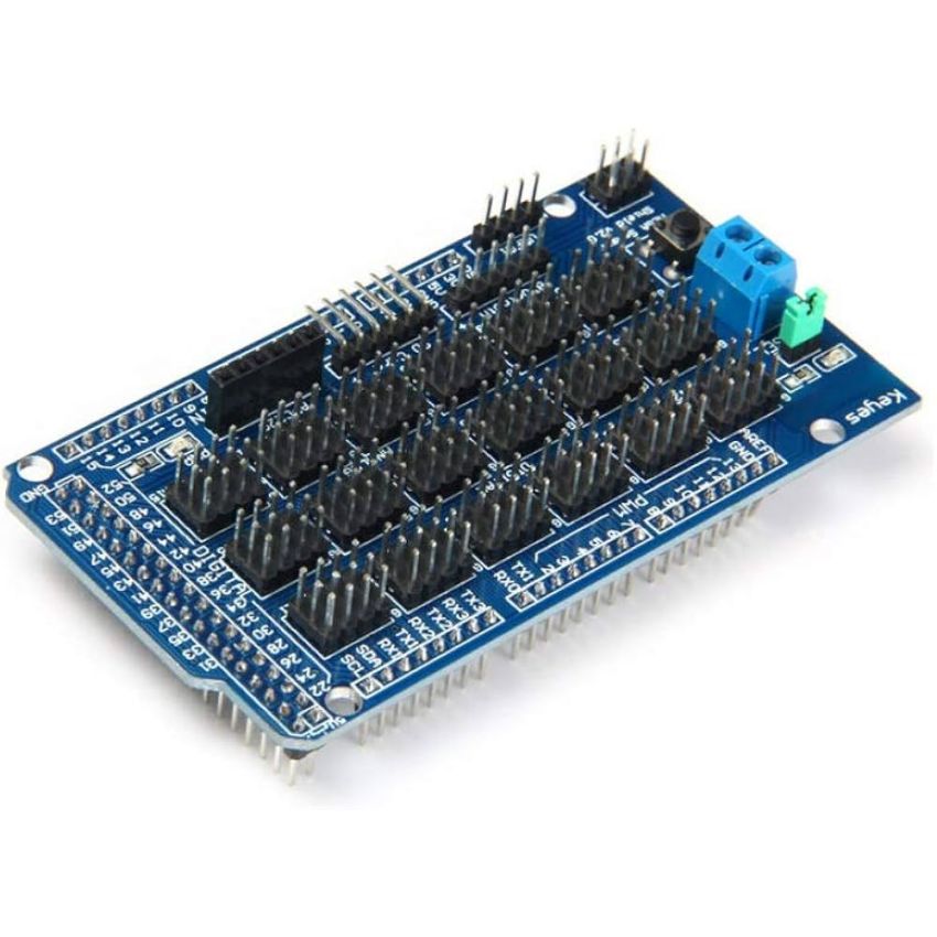 Sensor Shield V2, Expansion Board for Arduino Mega 2560 R3, Supports Servo, I2C, UART, and Analog Modules