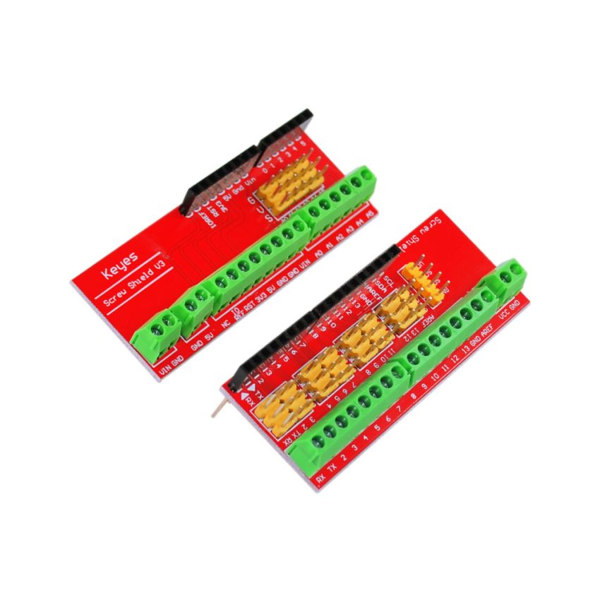 Screw Shield V3, Terminal Adapter Expansion Board for Arduino Uno R3, Secure Screw-Terminal Connections